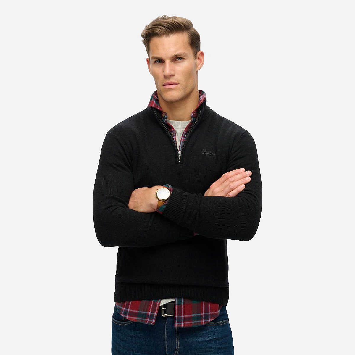 AN317693 Essential Emb Knit Half Zip