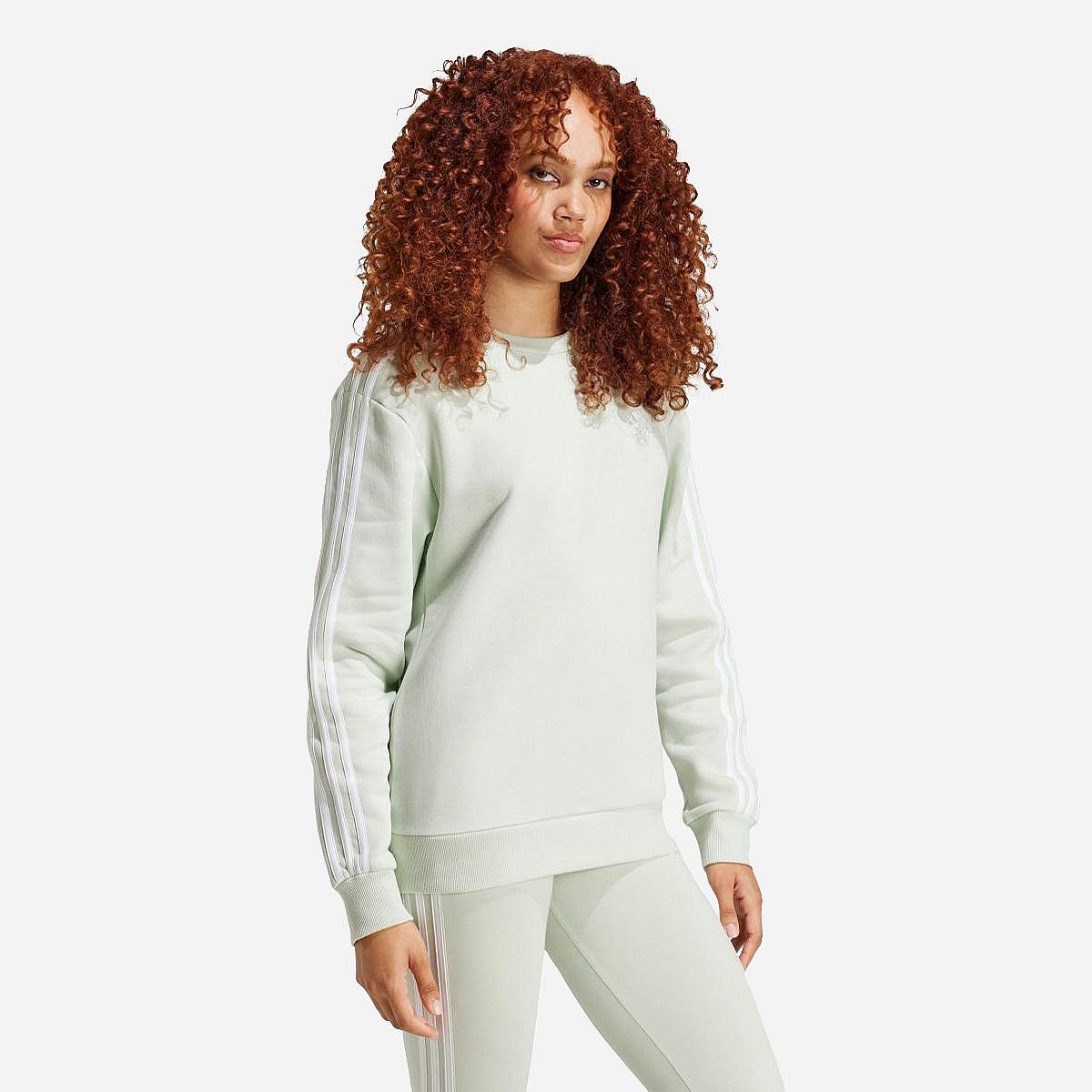 AN319883 Essentials 3-Stripes Fleece Sweatshirt Dames