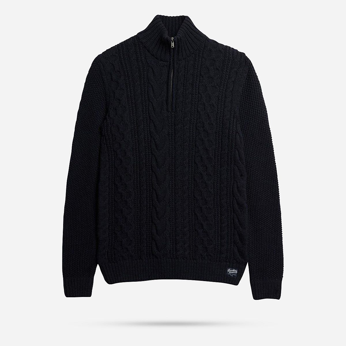 AN317686 Jacob Cable Knit Half Zip Trui Heren