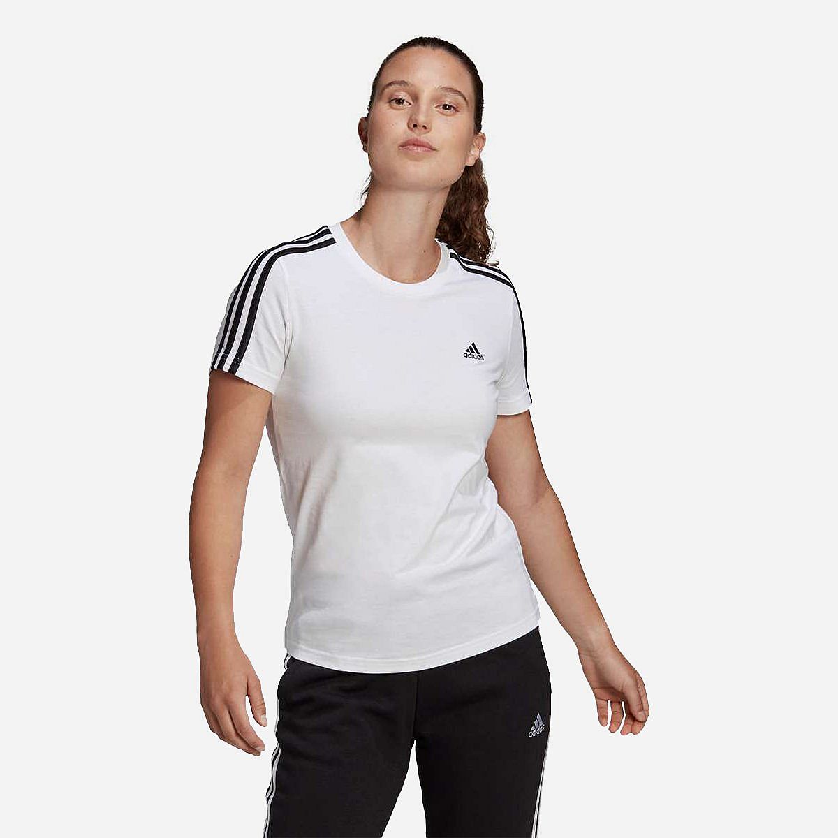 AN266121 Essentials Slim 3-Stripes T-shirt Dames