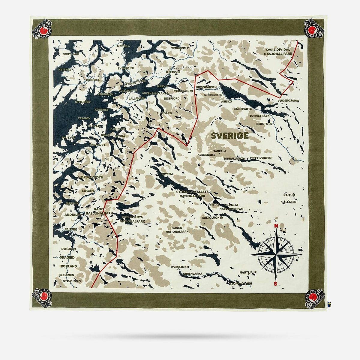 AN311521 Swedish Classic Map Sjaal