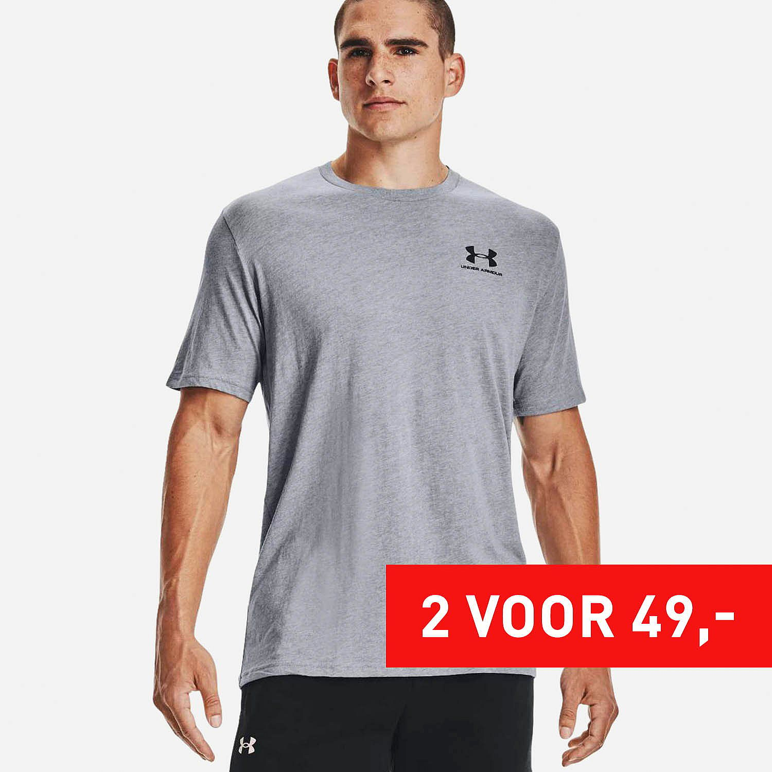 AN288000 UA Sportstyle Left Chest Shirt Heren