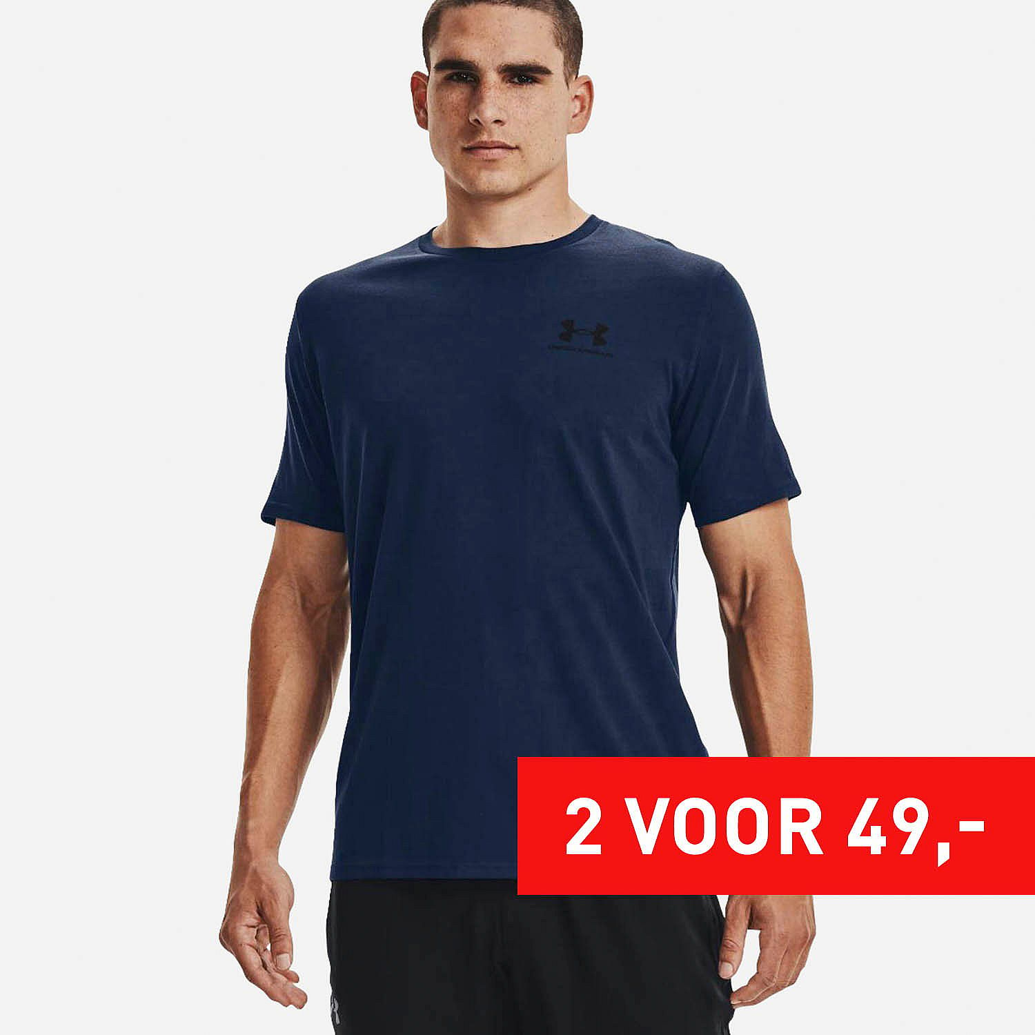 AN312166 UA Sportstyle Left Chest T-Shirt Heren