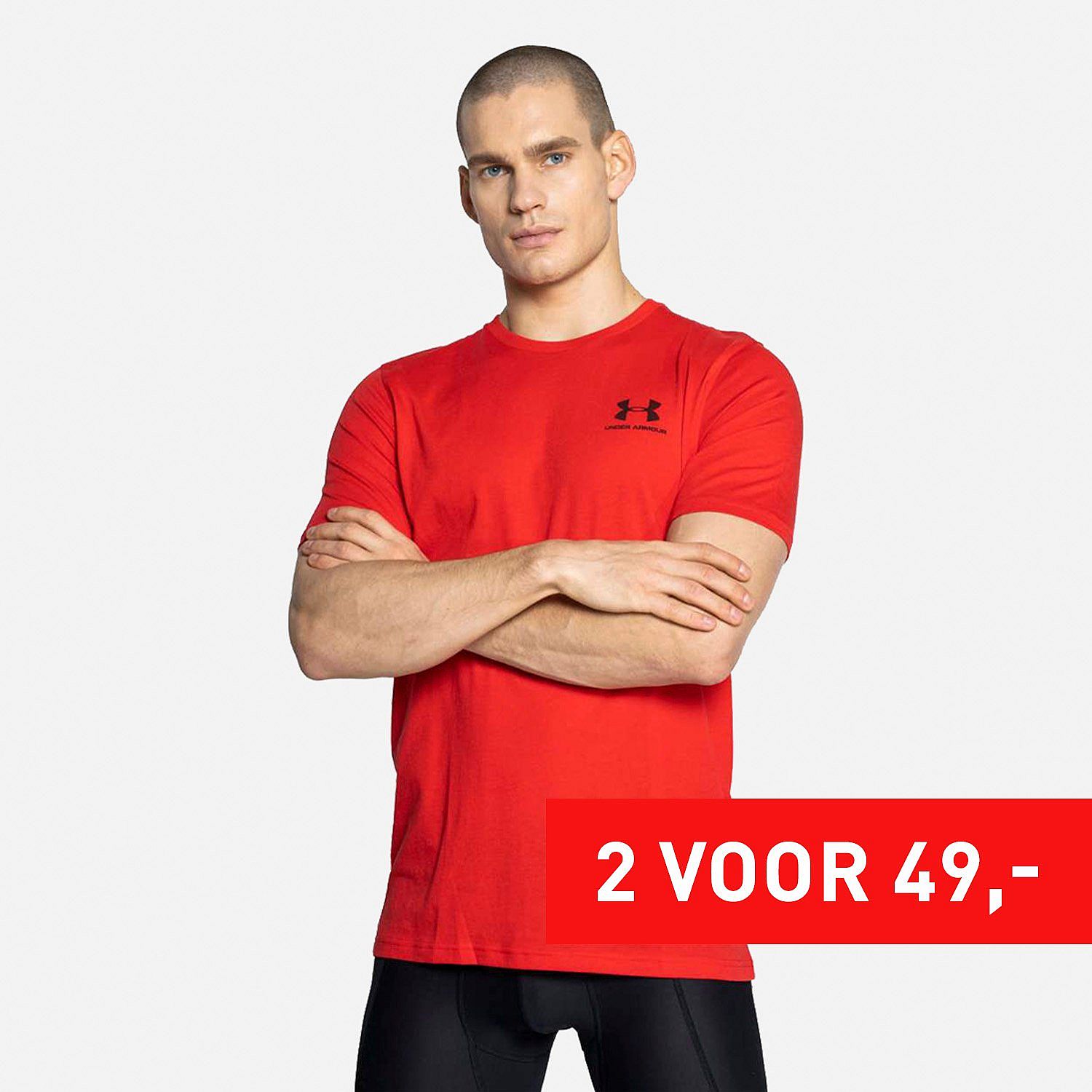 AN280593 UA Sportstyle Left Chest T-Shirt Heren