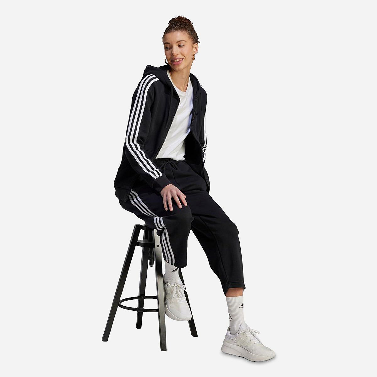 AN319881 Essentials 3-Stripes Fleece Rits Hoodie Dames