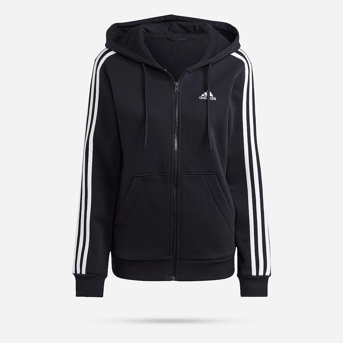 AN319881 Essentials 3-Stripes Fleece Rits Hoodie Dames