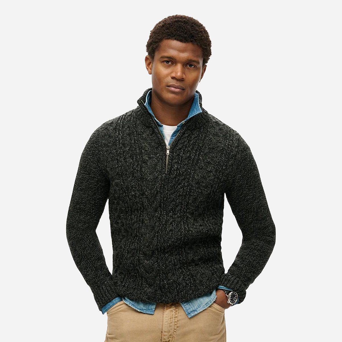 AN317688 Jacob Cable Knit Half Zip