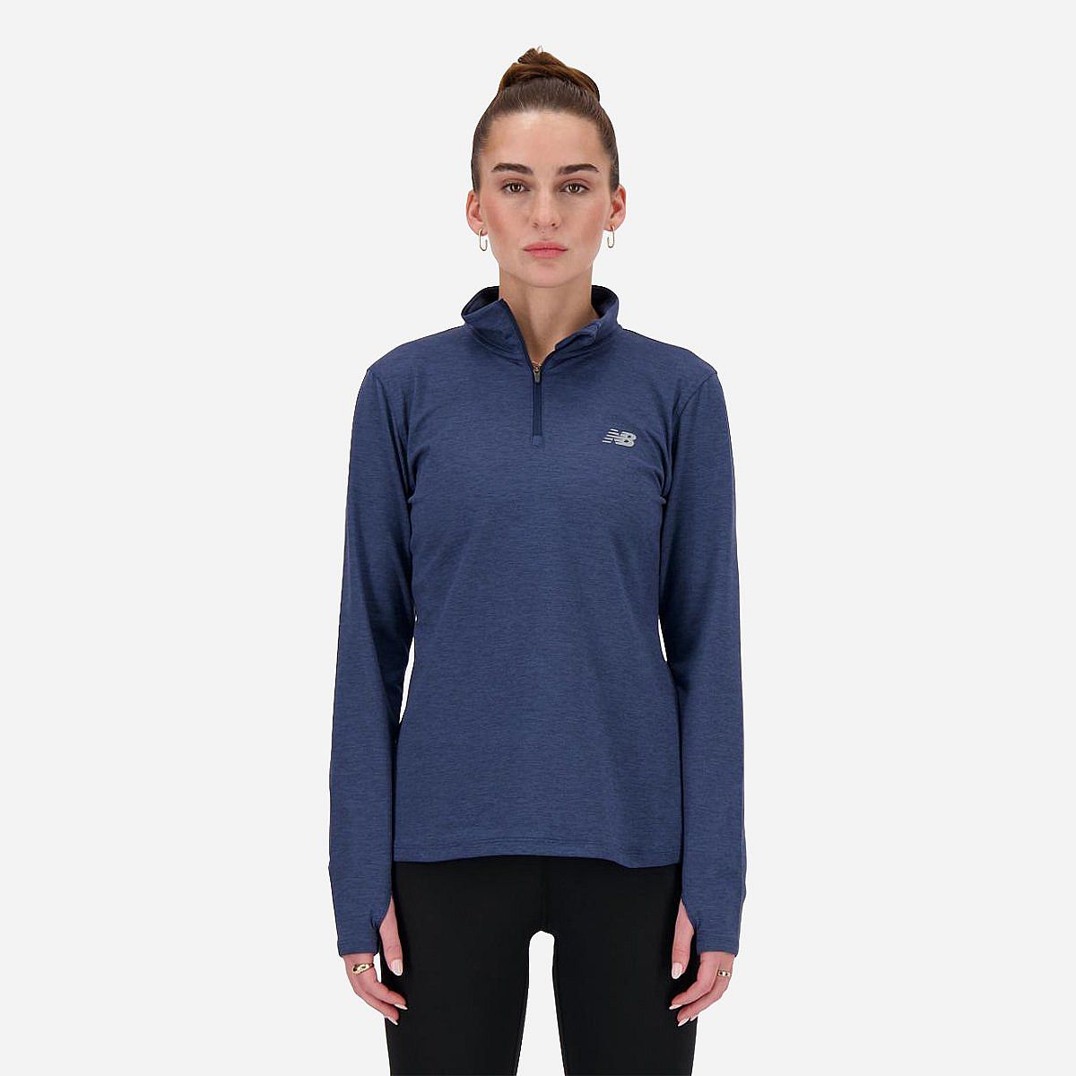 AN314037 Sport Essentials Space Dye Quarter Zip T-shirt Dames