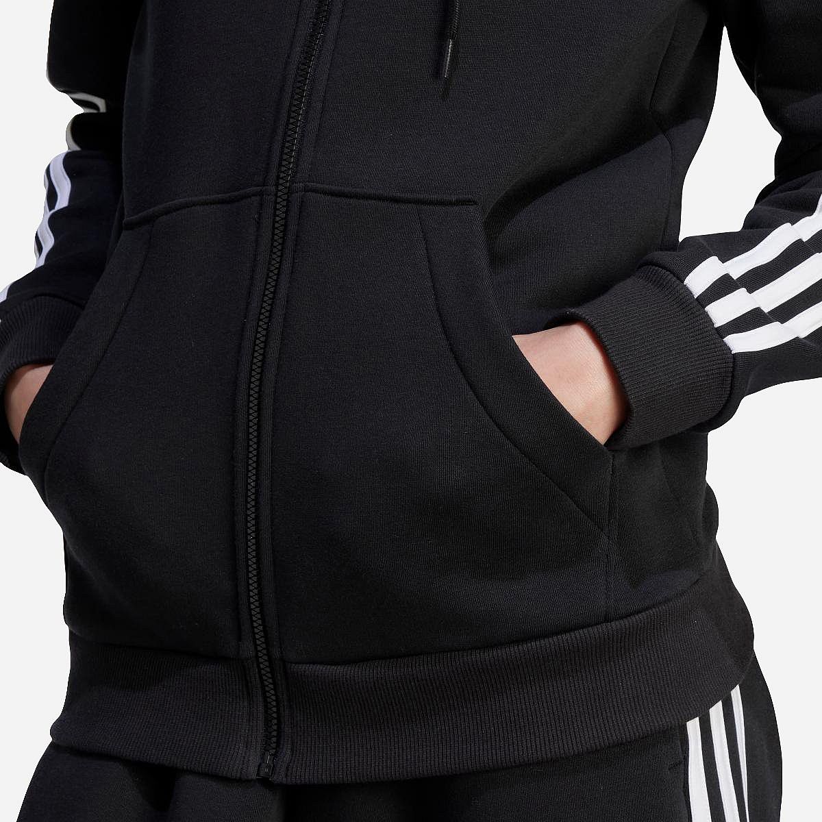 AN319881 Essentials 3-Stripes Fleece Rits Hoodie Dames