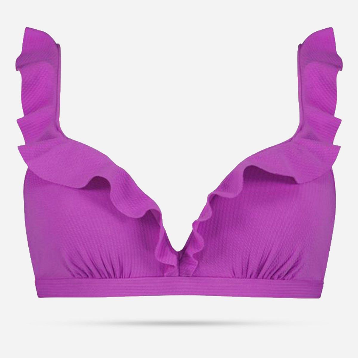 AN312056 Purple Flash  Ruffle Bikinitop