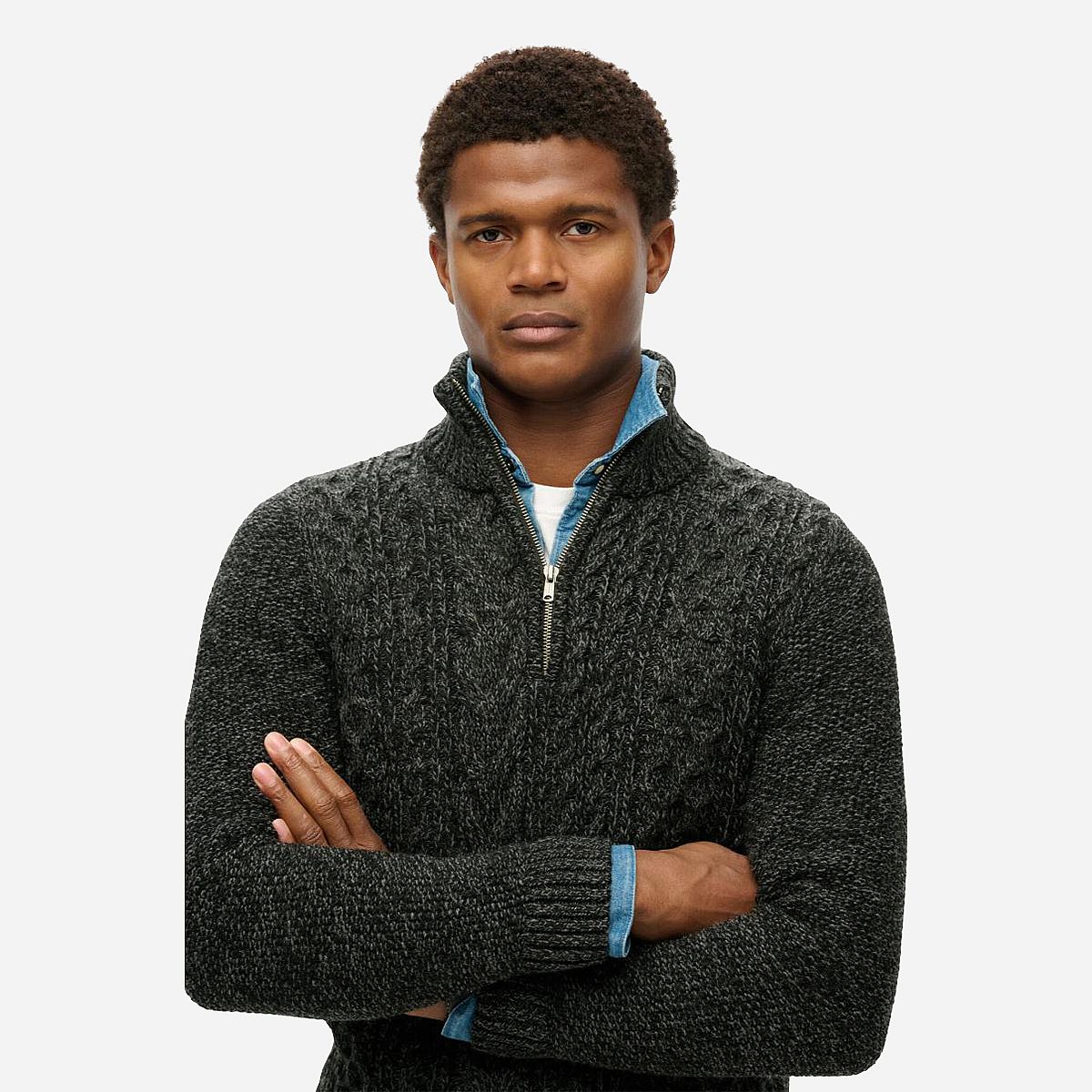 AN317688 Jacob Cable Knit Half Zip