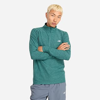 New Balance Space Dye 1/4 Zip Top Heren