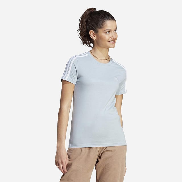 adidas Essentials Slim 3-Stripes T-shirt Dames