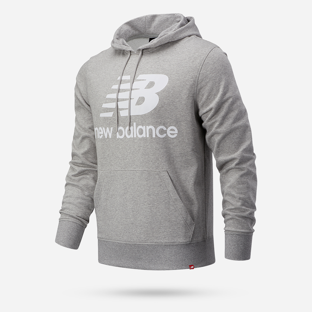 new balance essentials stacked logo hoodie