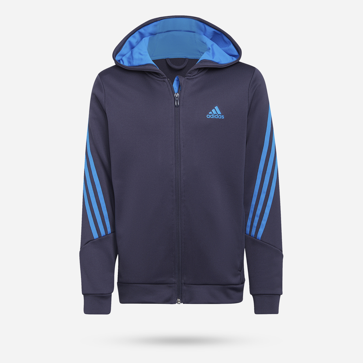 adidas hoodie with stripes on hood