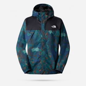 black and camo north face jacket